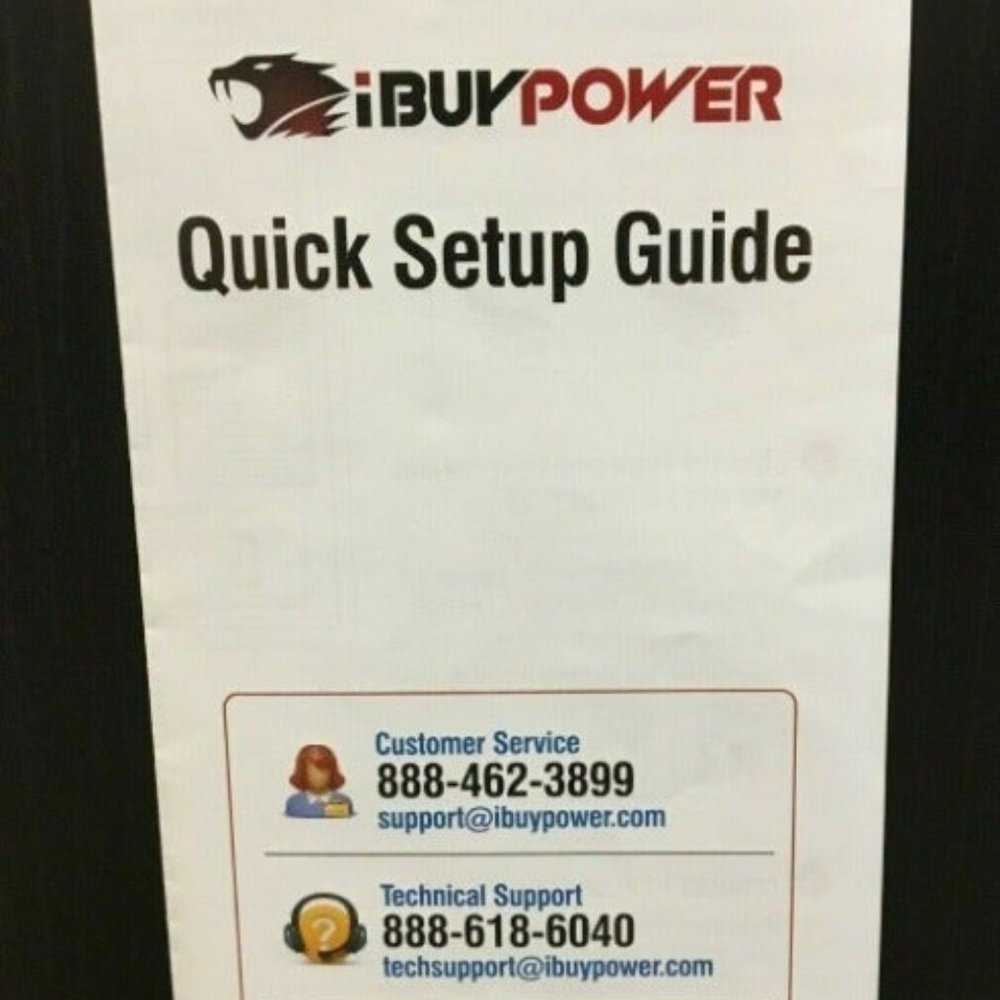IBUYPOWER Quick Setup Guide Manual